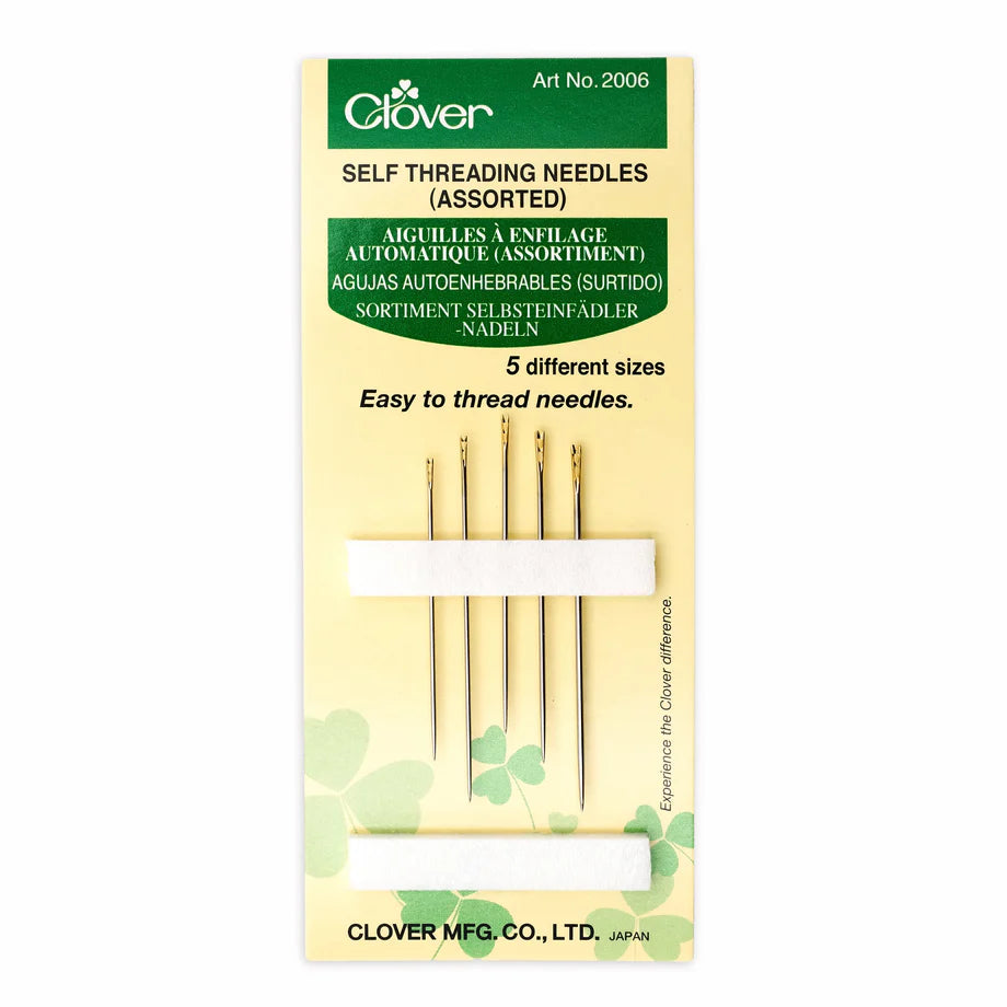 Clover Self-Threading Needles, Assorted