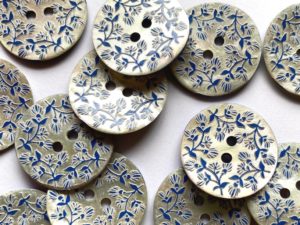 Textile Garden Shell Buttons