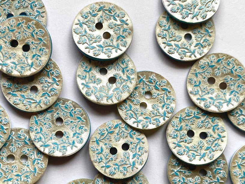 Textile Garden Shell Buttons