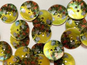 Textile Garden Shell Buttons