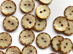 Textile Garden Shell Buttons