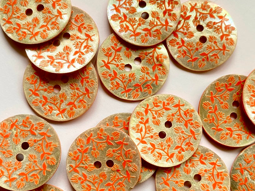 Textile Garden Shell Buttons