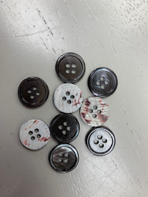 Textile Garden Shell Buttons