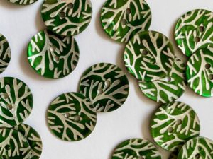 Textile Garden Shell Buttons