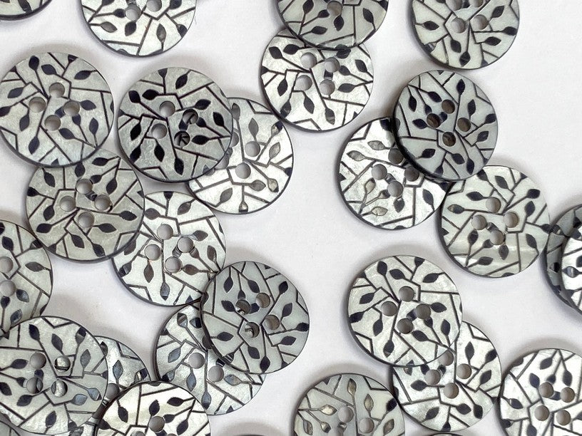 Textile Garden Shell Buttons