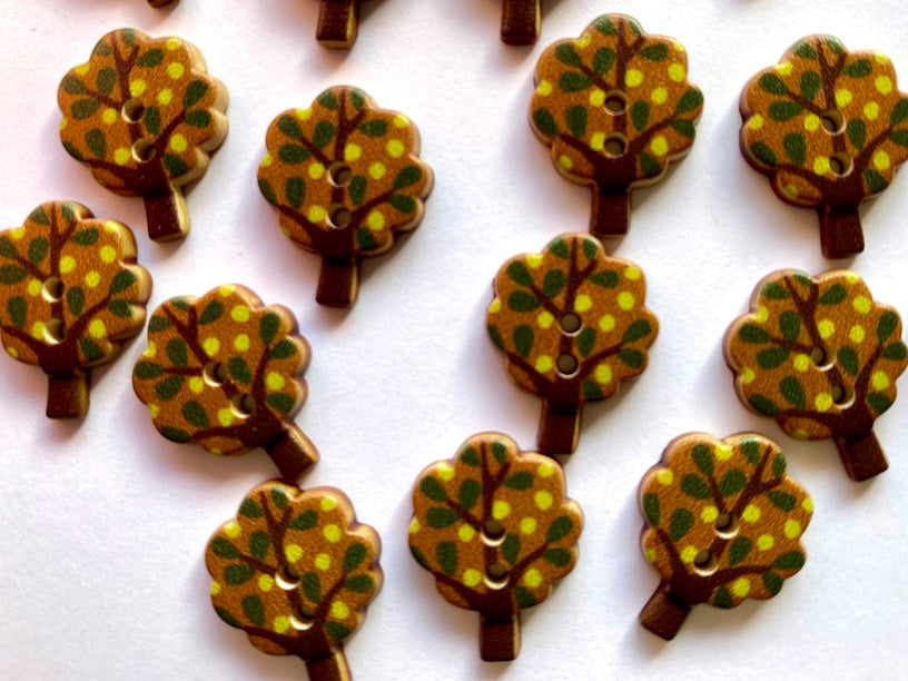 Textile Garden Novelty Buttons