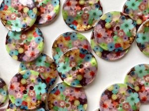 Textile Garden Shell Buttons