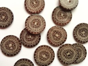 Textile Garden Shell Buttons