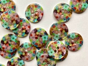 Textile Garden Shell Buttons