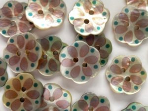 Textile Garden Shell Buttons