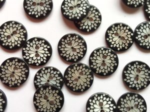 Textile Garden Shell Buttons