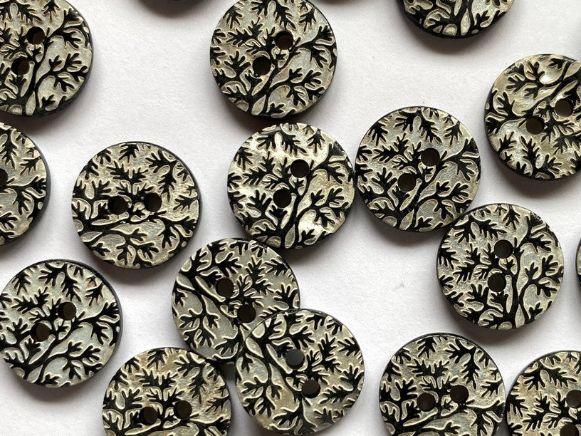 Textile Garden Shell Buttons