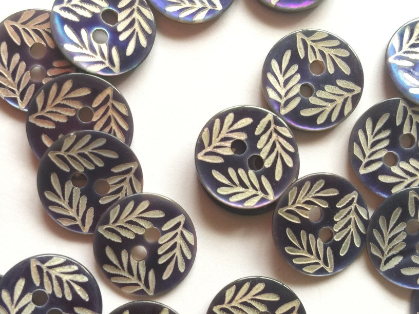 Textile Garden Shell Buttons